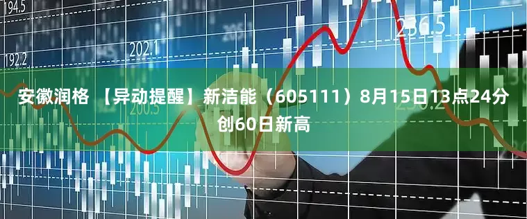 安徽润格 【异动提醒】新洁能（605111）8月15日13点24分创60日新高