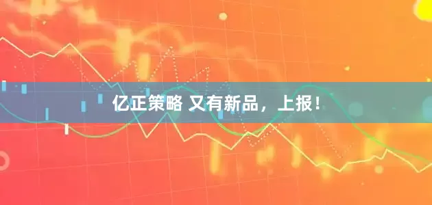 亿正策略 又有新品，上报！